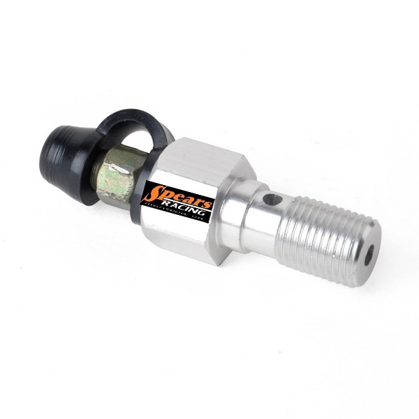 Aluminum Banjo Bolt Bleeder Single Banjo with Steel bleed screw